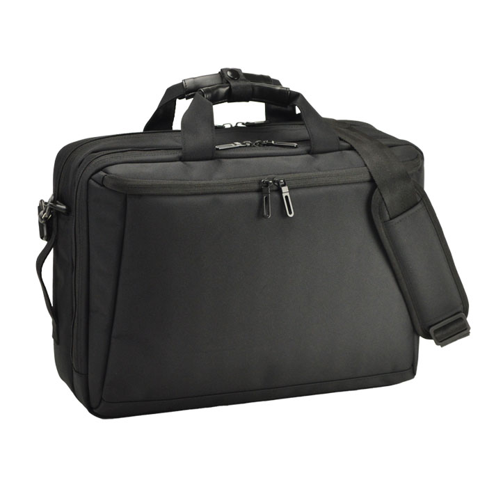 ブリーフケース ビジネスバッグ メンズ 3WAY B4 タブレット収納 2ルーム 1680D 横 横型 黒 紺 GRAFIT KBN26706