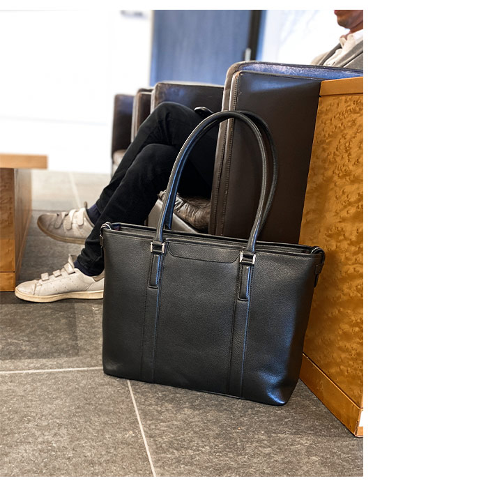 トートバッグ ビジネスバッグ 牛革 レザー メンズ レディース B4ファイル タブレット収納 横 横型 ビジネス カジュアル サステナブル SDGs HAMILTON -Grandeur- KBN53435
