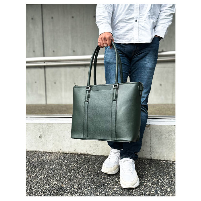 トートバッグ ビジネスバッグ 牛革 レザー メンズ レディース B4ファイル タブレット収納 横 横型 ビジネス カジュアル サステナブル SDGs HAMILTON -Grandeur- KBN53435