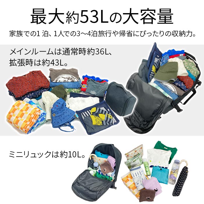 防災の日 トロリーバッグ リュック デイパック メンズ トローリーケース メンズ ファミリー マチ拡張 大容量 3WAY GULLWING KBN15144