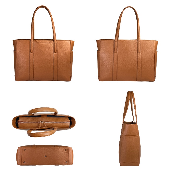 トートバッグ ビジネスバッグ 牛革 レザー メンズ レディース B4サイズ対応 タブレット収納 横 横型 ビジネス カジュアル サステナブル SDGs HAMILTON -Grandeur- KBN53436