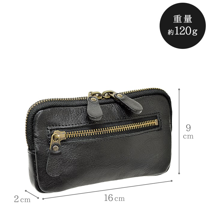 ベルトポーチ ミニポーチ スマホポーチ 日本製 メンズ 牛革 本革 オイルレザー ミニ コンパクト 黒 茶 KBN25898 ブレザークラブ BLAZER CLUB