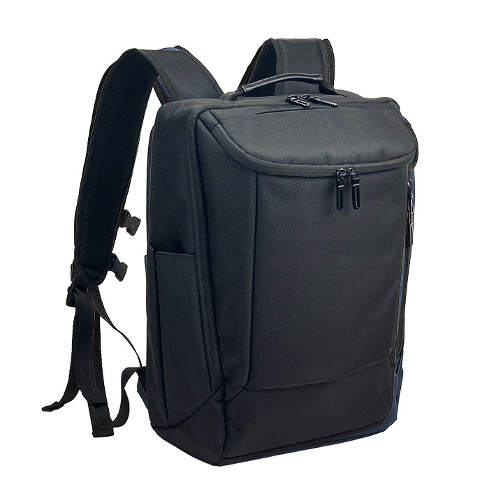 ビジネスリュック ビジネスバッグ メンズ B4 PC収納 タブレット収納 1680D 縦 縦型 黒 紺 GRAFIT KBN42583