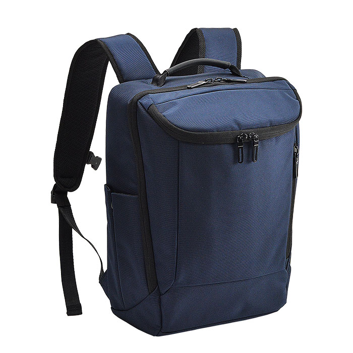 ビジネスリュック ビジネスバッグ メンズ B4 PC収納 タブレット収納 1680D 縦 縦型 黒 紺 GRAFIT KBN42583