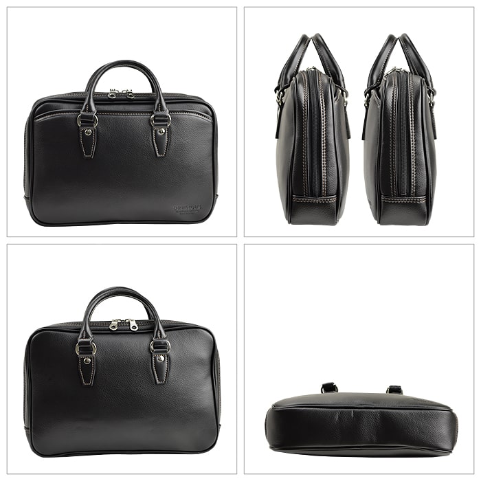 ビジネスバッグ ミニブリーフケース B5 日本製 豊岡製鞄 メンズ スリム コンパクト 大開き Ykkファスナー 黒 チョコ Kbn ブレリアス Brelious ビジネスバッグ ブリーフケース 鞄倶楽部