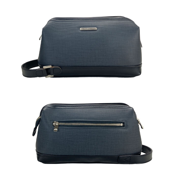 セカンドバッグ クラッチバッグ 日本製 豊岡製鞄 メンズ 高機能PVC 抗菌 耐アルコール ハンドル付き がま口 セカンドポーチ PHILIPE LANGLET KBN25944