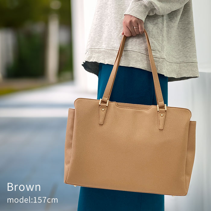 トートバッグ レディース 軽量 軽い A4ファイル対応 通勤バッグ 通学 大きめ 3層 ファスナー 肩掛け 自立 シンプル おしゃれ ポケット多い 横型 黒 茶 ブルー グレー VALENTINO VISCANI KBN53442
