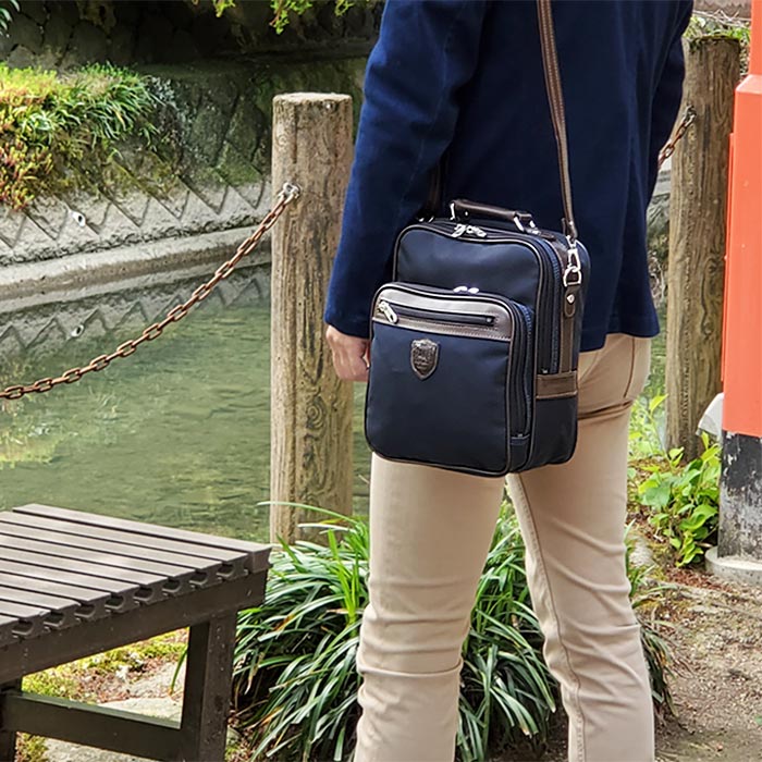 ショルダーバッグ 日本製 豊岡製鞄 メンズ A5ファイル 帆布コート KBN16350 ブレザークラブ BLAZER CLUB