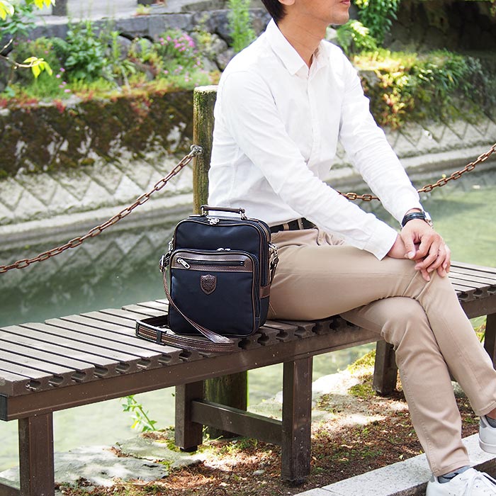 ショルダーバッグ 日本製 豊岡製鞄 メンズ A5ファイル 帆布コート KBN16350 ブレザークラブ BLAZER CLUB