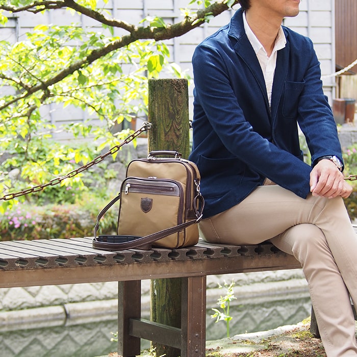 ショルダーバッグ 日本製 豊岡製鞄 メンズ A5ファイル 帆布コート KBN16350 ブレザークラブ BLAZER CLUB