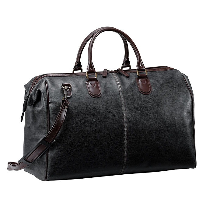 ボストンバッグ 日本製 豊岡製鞄 メンズ レディース 白化合皮 チャックダレス レトロ ヴィンテージ 旅行 出張 黒 キャメル BRELIOUS KBN10440