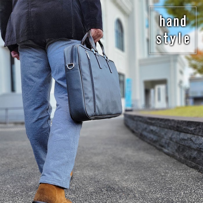 ブリーフケース ビジネスバッグ 日本製 国産 豊岡製 メンズ レディース B4 撥水 デニム調 カジュアル 通勤 出張 黒 紺 KBN26695 ブレリアス BRELIOUS 