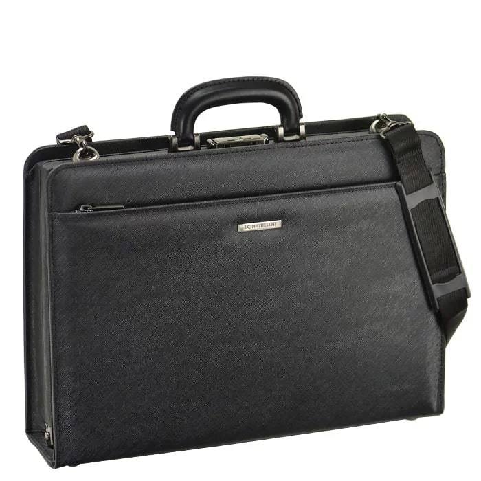 美品　本革　HINOMOTO製 牛革　ダレスバッグ　ビジネスバッグ　ブラック　黒 ダレスバッグ KBN22325 平野鞄