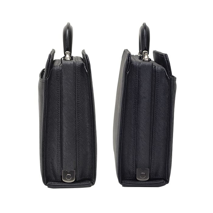 【sold out】大開き ダレスバッグ ビジネスバッグ 日本製 豊岡製鞄 牛革 本革 レザー メンズ B5 角シボ 取っ手 ワンタッチ錠前 通勤 黒 KBN22326 ジェイシーハミルトン J.C HAMILTON