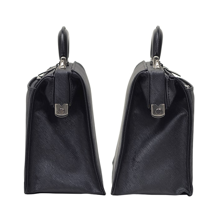 【sold out】口枠 ダレスバッグ ビジネスバッグ 日本製 豊岡製鞄 牛革 本革 レザー メンズ B5 角シボ 取っ手 ワンタッチ錠前 通勤 黒 KBN22327 ジェイシーハミルトン J.C HAMILTON