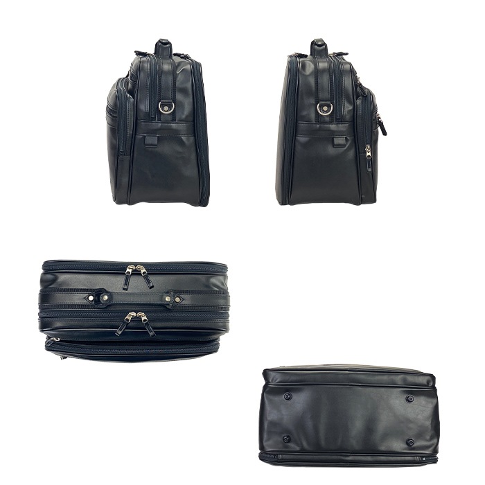 ショルダーバッグ ビジネスバッグ 手提げバッグ 日本製 豊岡製鞄 B4 メンズ 横 横型 黒 ２層 2WAY マチ広 BRELIOUS KBN16471