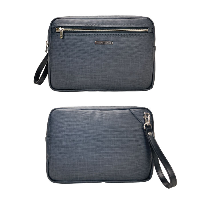 セカンドバッグ クラッチバッグ 日本製 豊岡製鞄 メンズ 高機能PVC 抗菌 耐アルコール ループハンドル付き セカンドポーチ PHILIPE LANGLET KBN25945