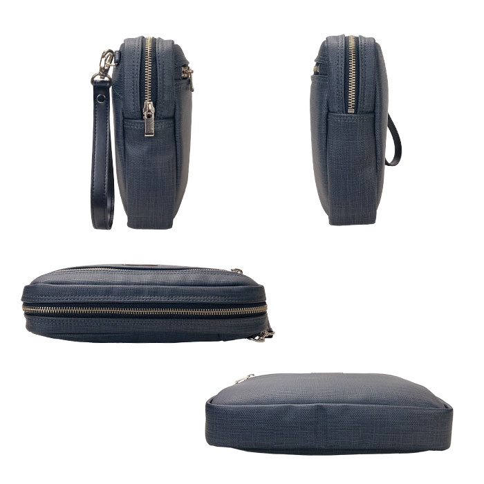 セカンドバッグ クラッチバッグ 日本製 豊岡製鞄 メンズ 高機能PVC 抗菌 耐アルコール ループハンドル付き セカンドポーチ PHILIPE LANGLET KBN25945