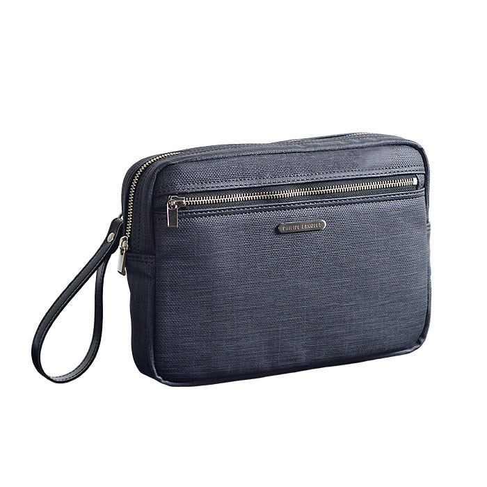 セカンドバッグ クラッチバッグ 日本製 豊岡製鞄 メンズ 高機能PVC 抗菌 耐アルコール ループハンドル付き セカンドポーチ PHILIPE LANGLET KBN25945