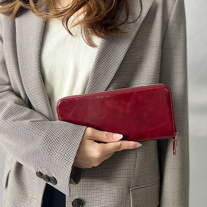 長財布 メンズ レディース 本革 牛革 レザー カード12枚収納 ラウンドファスナー ロングウォレット 化粧箱付き HAMILTON KBN28007