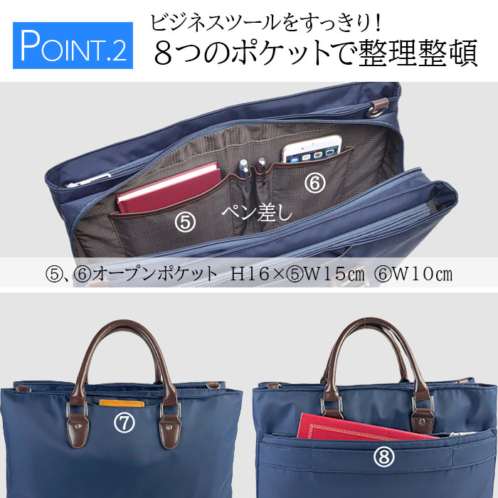 ブリーフケース ビジネスバッグ B4サイズ メンズ ビジネス 3層 横 横型 タブレット対応 大開き ポケット キャリーオン 高密度ナイロン 黒 紺 GRAFIT KBN26714