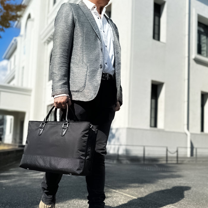 ブリーフケース ビジネスバッグ B4サイズ メンズ ビジネス 3層 横 横型 タブレット対応 大開き ポケット キャリーオン 高密度ナイロン 黒 紺 GRAFIT KBN26714