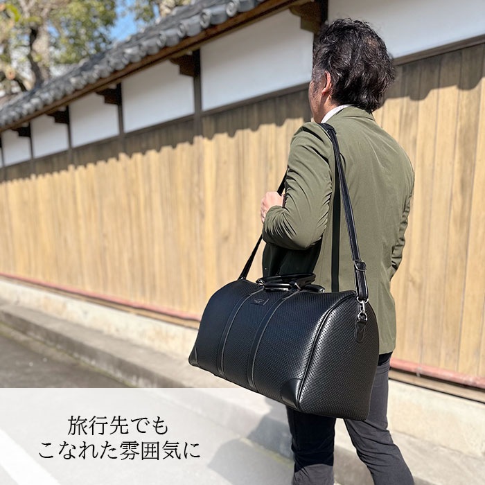 ボストンバッグ トラベルバッグ 日本製 豊岡製鞄 2泊  3泊 旅行バッグ 旅行カバン 旅行かばん ブランド メンズ ゴルフ 底鋲 黒 BRELIOUS KBN10461