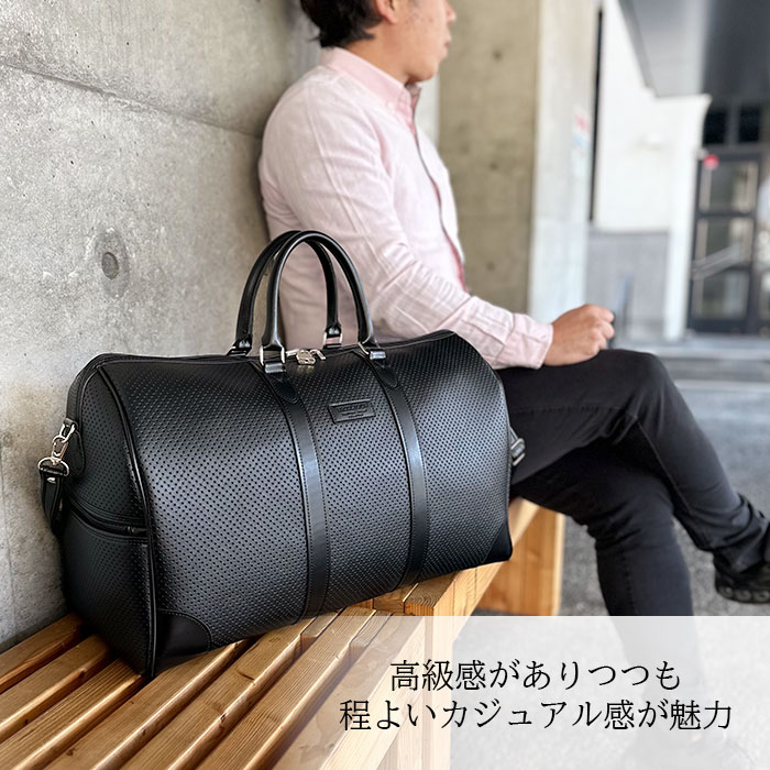 ボストンバッグ トラベルバッグ 日本製 豊岡製鞄 2泊  3泊 旅行バッグ 旅行カバン 旅行かばん ブランド メンズ ゴルフ 底鋲 黒 BRELIOUS KBN10461
