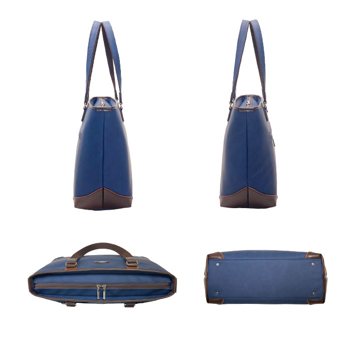 ビジネスバッグ トートバッグ メンズ レディース 大きめ B4 A4ファイル ファスナー付き 軽い 軽量 自立 ブランド タブレット対応 肩掛け 通勤 横型 黒 紺 BRELIOUS KBN53438