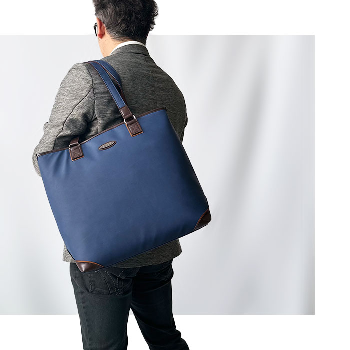 ビジネスバッグ トートバッグ メンズ レディース 大きめ A4ファイル 縦型 ファスナー付き 軽い 軽量 自立 ブランド タブレット対応 肩掛け 通勤 黒 紺 BRELIOUS KBN53439