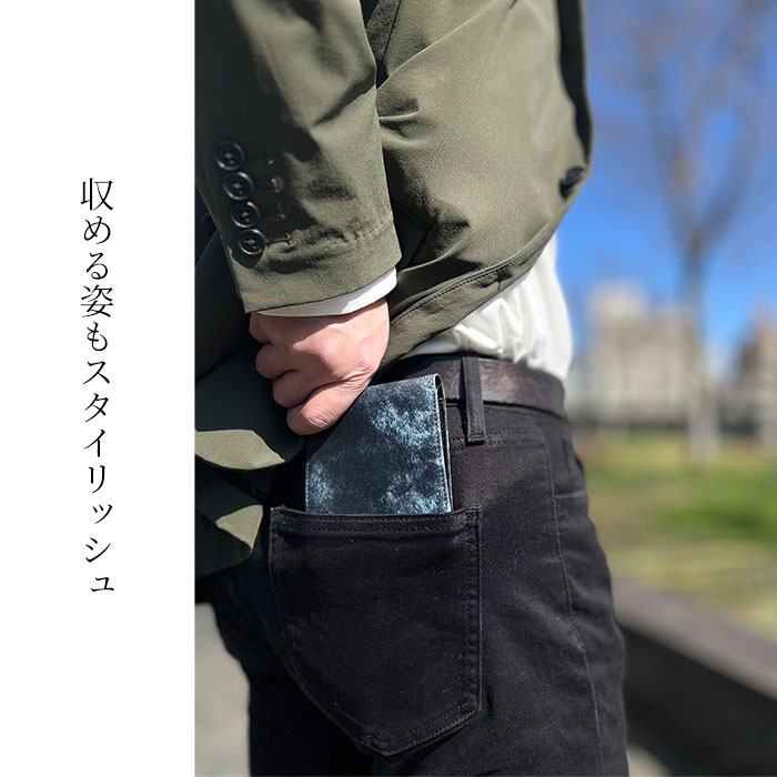 二つ折り財布 メンズ レディース 本革 牛革 レザー 薄い おしゃれ 化粧箱付き 紺 ワイン HAMILTON KBN28010