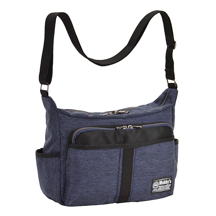 ショルダーバッグ メンズ レディース B5 ポリエスター シック 買い物 普段用 旅行 観光 通勤 紺 グレー MOBBY'S KBN33700
