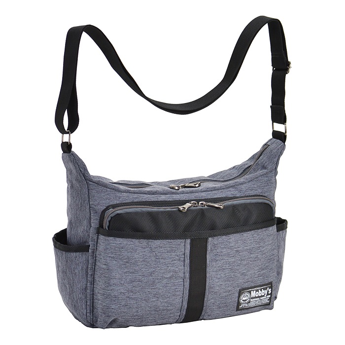 ショルダーバッグ メンズ レディース B5 ポリエスター シック 買い物 普段用 旅行 観光 通勤 紺 グレー MOBBY'S KBN33700