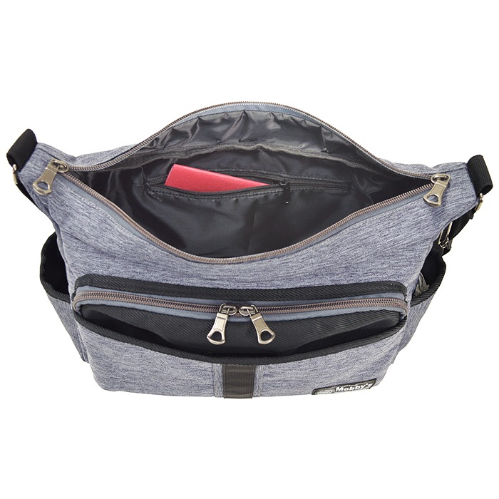 ショルダーバッグ メンズ レディース B5 ポリエスター シック 買い物 普段用 旅行 観光 通勤 紺 グレー MOBBY'S KBN33700
