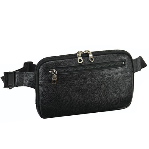 牛革 ウエストポーチ 薄型 日本製 旅行 ウエストバッグ 両開きファスナー YKK 背面メッシュ 横 横型 SADDLE KBN25966