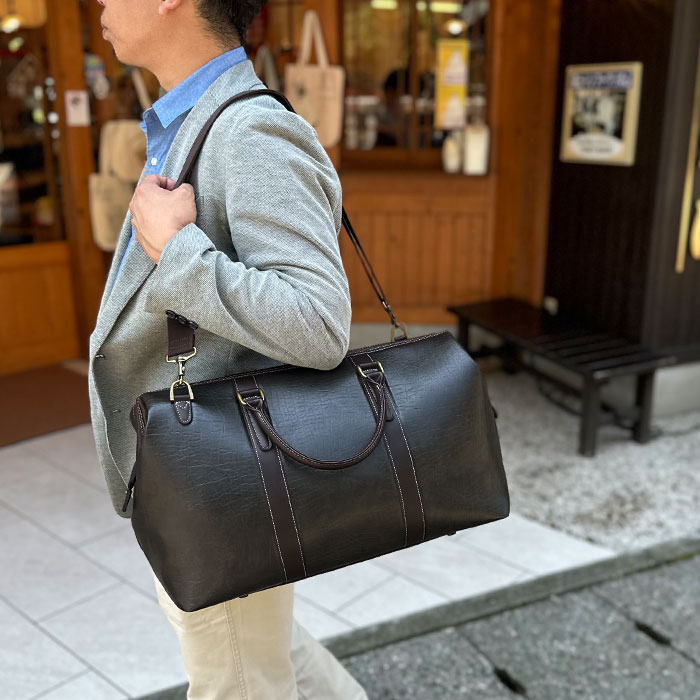 ボストンバッグ メンズ 2way ダレス 1泊 旅行 出張 ゴルフ ビジネス スポーツ ジム 旅行カバン 黒 CRADLE RIVER KBN10457