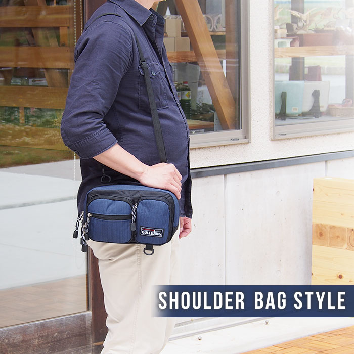 ウエストバック ウエストポーチ ショルダーバッグ メンズ 軽量 2way 街ブラ 旅行 スポーツ アウトドア 子供 親子 家族 KBN25888 ガルウィング GULLWING