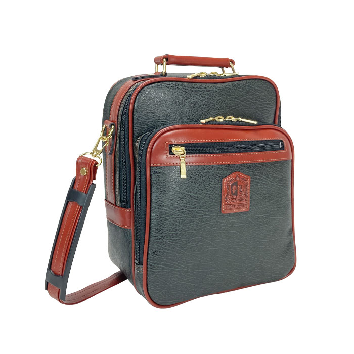 ショルダーバッグ 手提げバッグ 日本製 国産 豊岡製鞄 メンズ A5 縦 2way ボンディング合皮 旅行 黒 カーキ PHILIPE LANGLET KBN16456