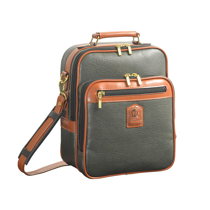 ショルダーバッグ 手提げバッグ 日本製 国産 豊岡製鞄 メンズ A5 縦 2way ボンディング合皮 旅行 黒 カーキ PHILIPE LANGLET KBN16456