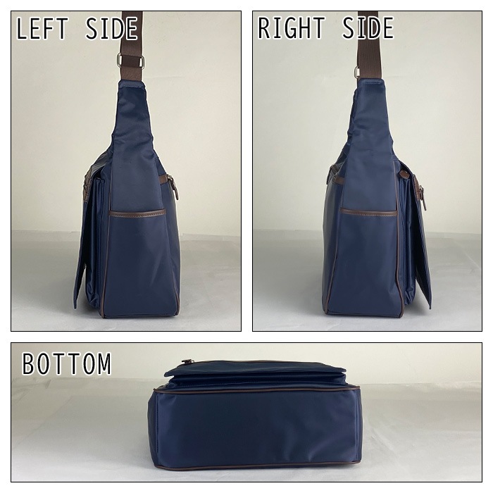 ショルダーバッグ カジュアルバッグ メンズ A4ファイル ナイロン 軽量 街持ち 旅行 黒 カーキ 紺 BLAZER CLUB KBN33760