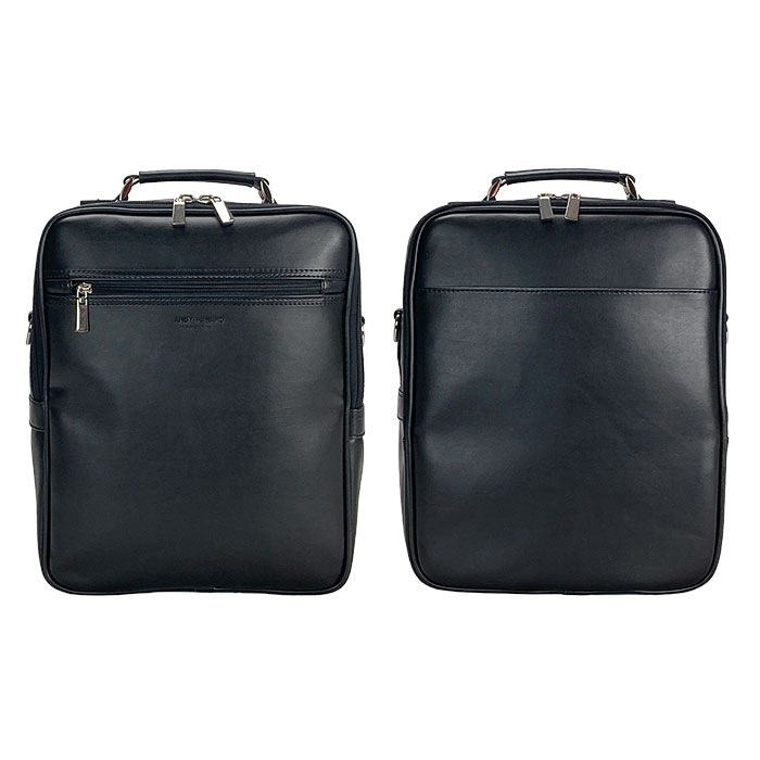 ショルダーバッグ メンズ 2層 A4 取っ手 ハンドル 2WAY 軽い 軽量 斜めがけ 手提げ 通勤 旅行 縦型 黒 ANDY HAWARD KBN16481