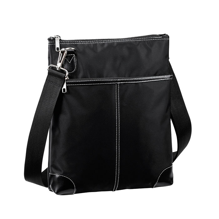 ショルダーバッグ カジュアルバッグ 縦 日本製 国産 豊岡製鞄 メンズ B5 高密度ナイロン 薄マチ 軽量 カジュアル 普段使い 旅行 黒 PHILIPE LANGLET KBN33772