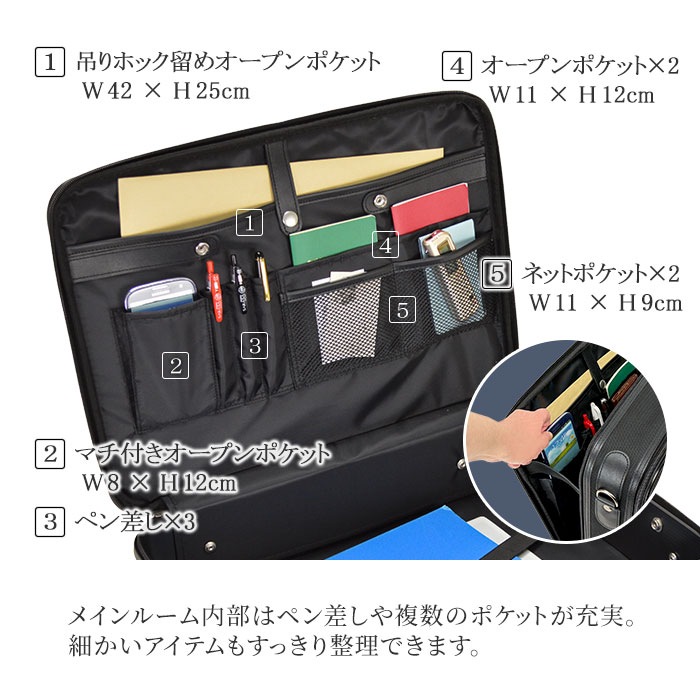 アタッシュケース ソフトアタッシュ ビジネスバッグ メンズ A3 ソフト 南京錠付き 2室 KBN21219 ウエリントン WELLINGTON