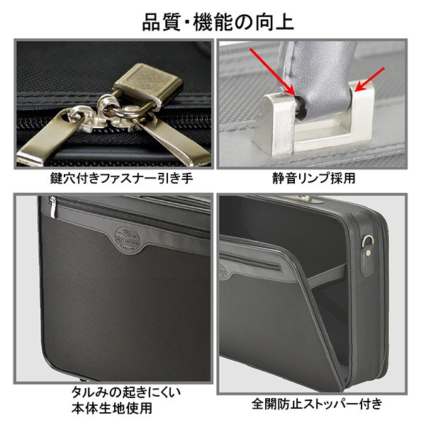 アタッシュケース ソフトアタッシュ ビジネスバッグ メンズ B4ファイル ソフト 南京錠付き 2室 KBN21220 ウエリントン WELLINGTON