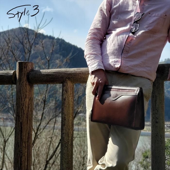 レザーバッグ セカンドバッグ フォーマルバッグ 日本製 豊岡製鞄 牛革 本革 メンズ A5ファイル フォーマル 街持ち 旅行 チョコ SADDLE KBN01008