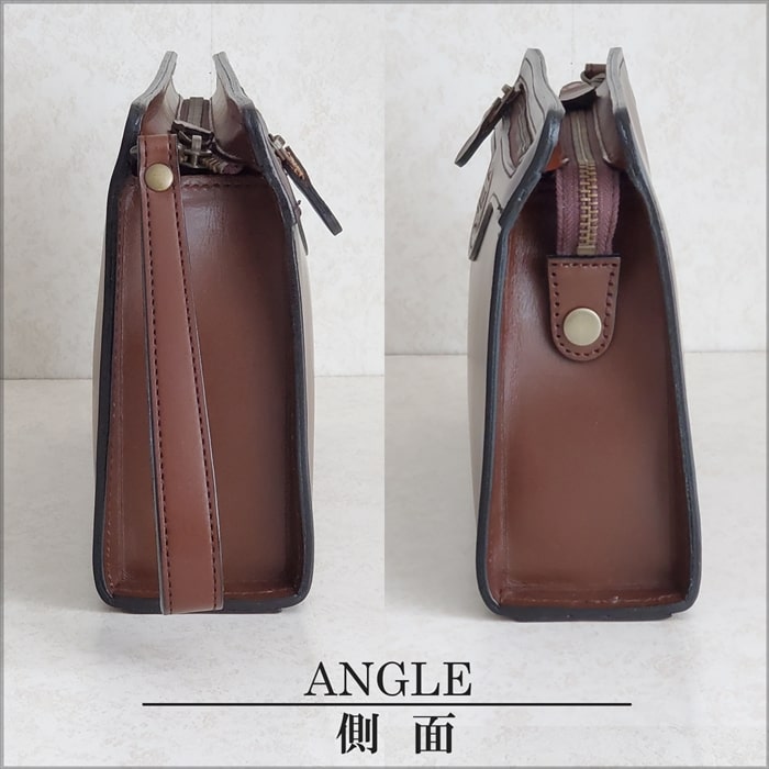 レザーバッグ セカンドバッグ フォーマルバッグ 日本製 豊岡製鞄 牛革 本革 メンズ フォーマル 街持ち 旅行 チョコ SADDLE KBN01009