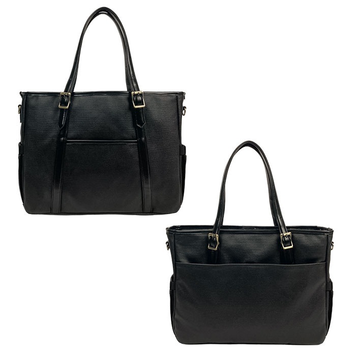 トートバッグ メンズ ビジネストート 2WAY B4ファイル 肩掛け タブレット収納 ポケット多い 黒 GRAFIT KBN53445