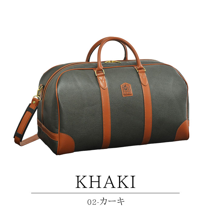 ボストンバッグ トラベルバッグ 日本製 豊岡製 メンズ 2way 横 1泊 2泊 ボンディング合皮 カジュアル 旅行 ゴルフ 出張 黒 カーキ KBN10453 PHILIPE LANGLET
