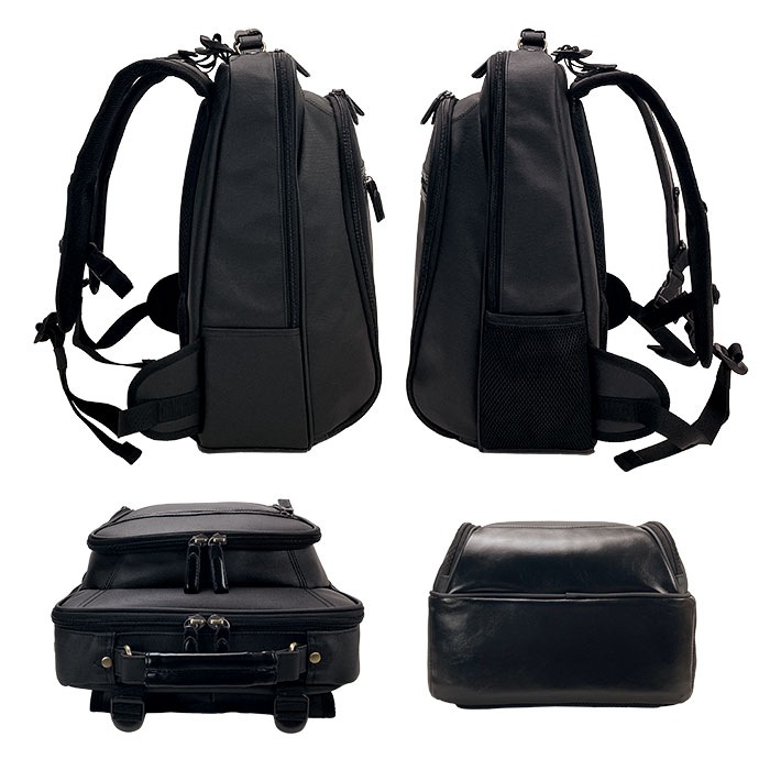 リュック ビジネスリュック ビジネスバッグ メンズ B4 大開き 天ハンドル チェストベルト バックパック 通勤 縦 縦型 黒 GRAFIT KBN42597