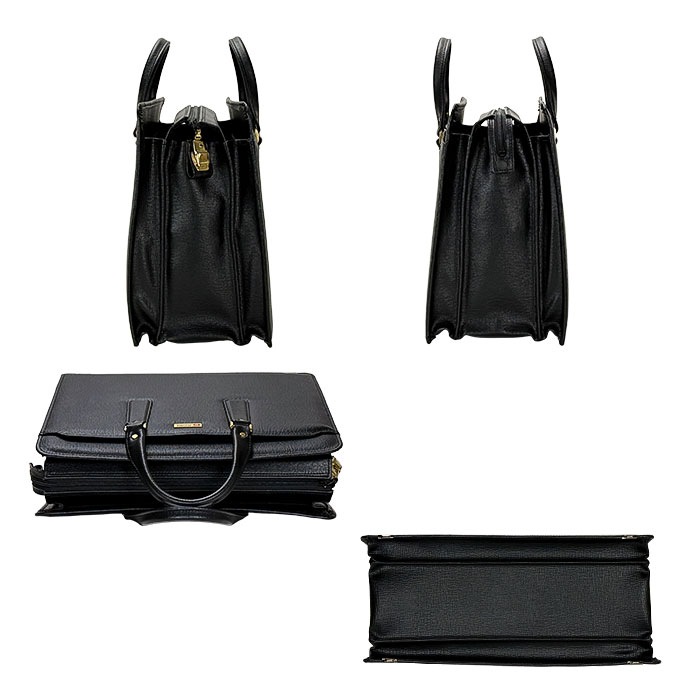 ビジネスバッグ ブリーフケース 銀行かばん メンズ 日本製 国産 豊岡製 黒 大容量 B4 鍵付き 自立 G-GUSTO KBN22028